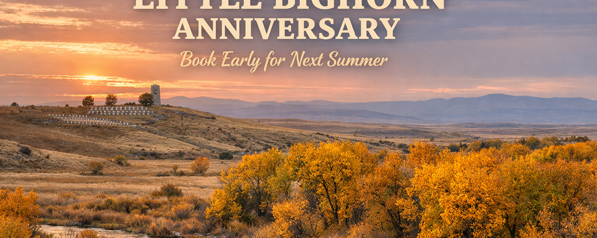 Autumn landscape near Little Bighorn Battlefield in Montana