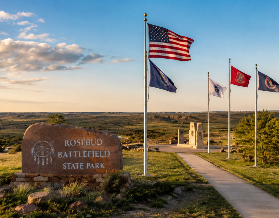 Visitors exploring the prairie landscape near Little Bighorn Battlefield during commemorative events in Montana